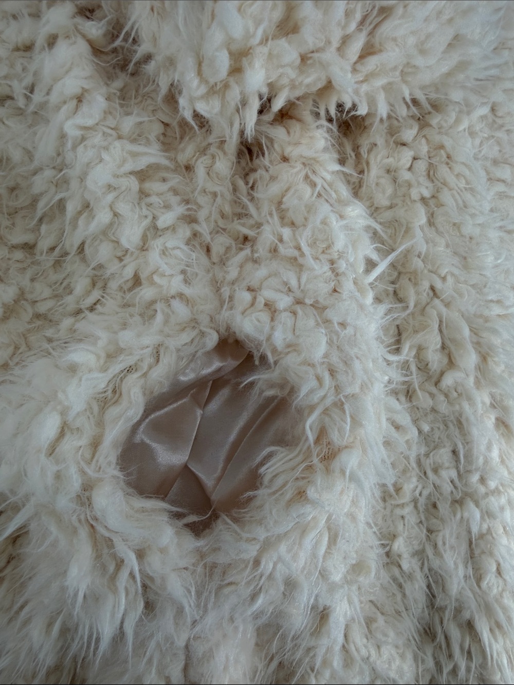 Thread & Supply Plush Teddy Jacket in Cream lined coat jacket Small - Picture 7 of 9
